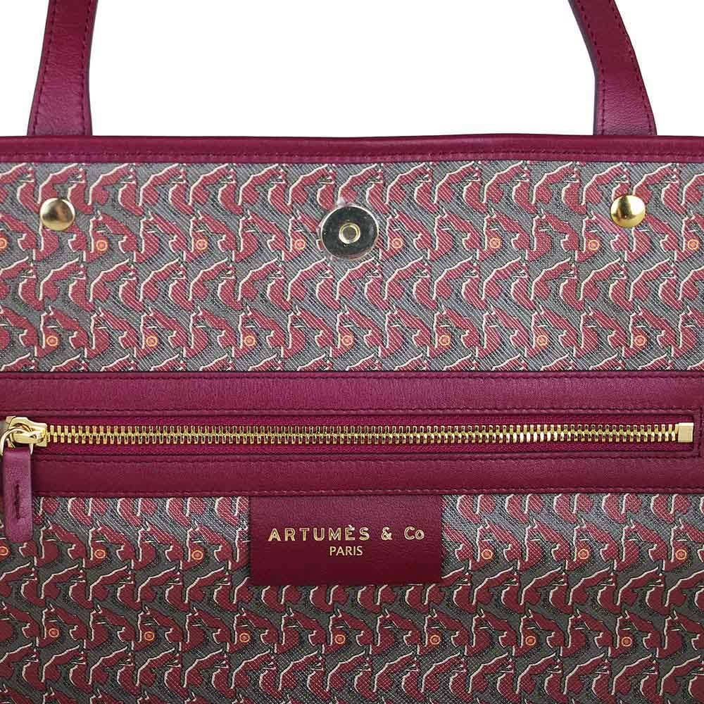 Artumès & Co - Wholesale Tote Bag - Women's - Eden leather and coated canvas tote - Daims Galet - tomette3