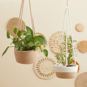 Petite Macrame Plant Hanger: 2 styles