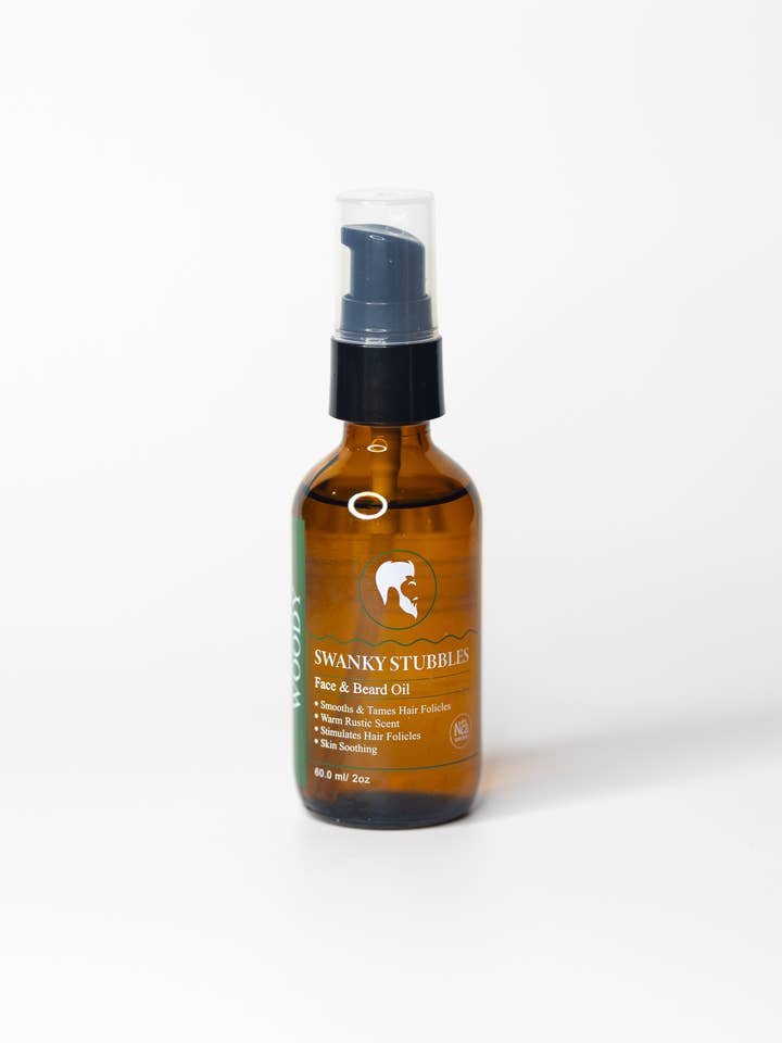 Swanky Stubble Aceite para Cara y Barba | Amaderado para venta al por mayor de Nea Naturals