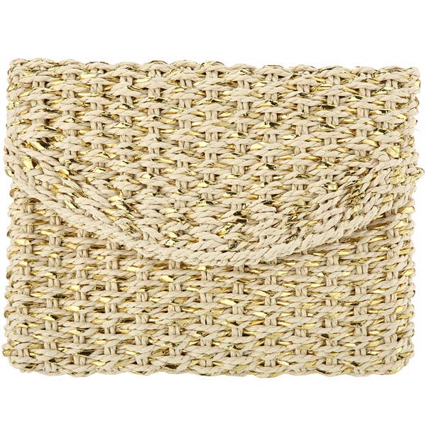 Nima Accessories Inc - Wholesale Clutch Bag - Women's - Ladies Clutch Woven Straw Bag