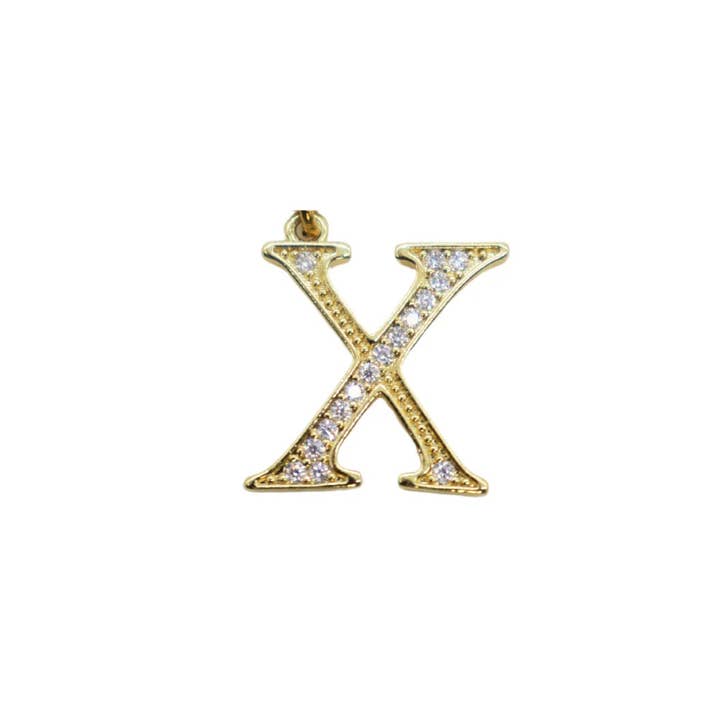 The Charm Bar Company - Wholesale Individual Charm/Pendant - Gold Cubic Zirconia Greek Life Charms19