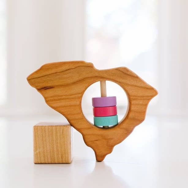 South Carolina State Baby Rattle - Customize Your Colors for wholesale by Bannor Toys