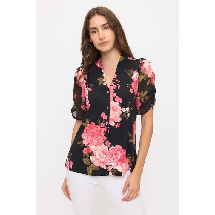 FLORAL MIX MEDIA CATERPILLAR SKJORTE for engroshandel hos Perseption