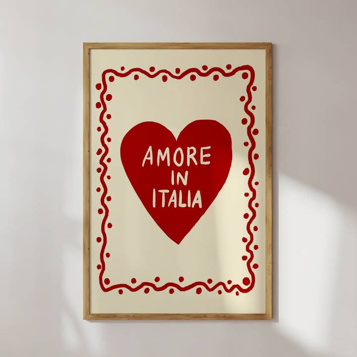 Studio Dolci - Vente Poster - AFFICHE AMORE EN ITALIE