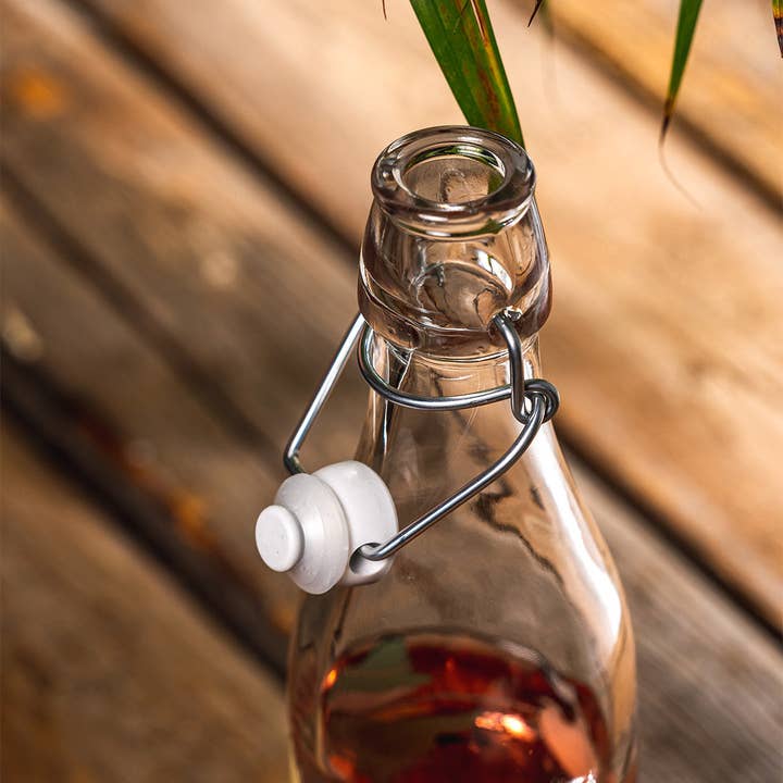 Treacle George (Muurla & Havi) – wholesale Milk/juice bottle – MOOMIN | Glass Bottle with clamp stopper | Fun In The Water | 0.5L