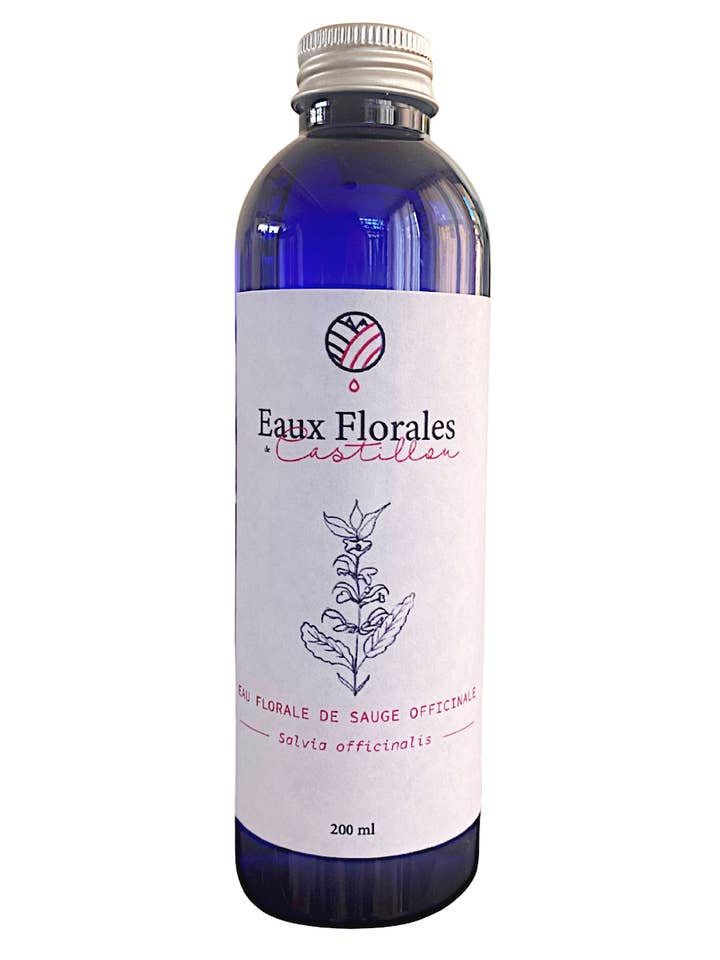 Organic Sage Flower Water - 200 ml for wholesale by Eaux Florales de Castillou
