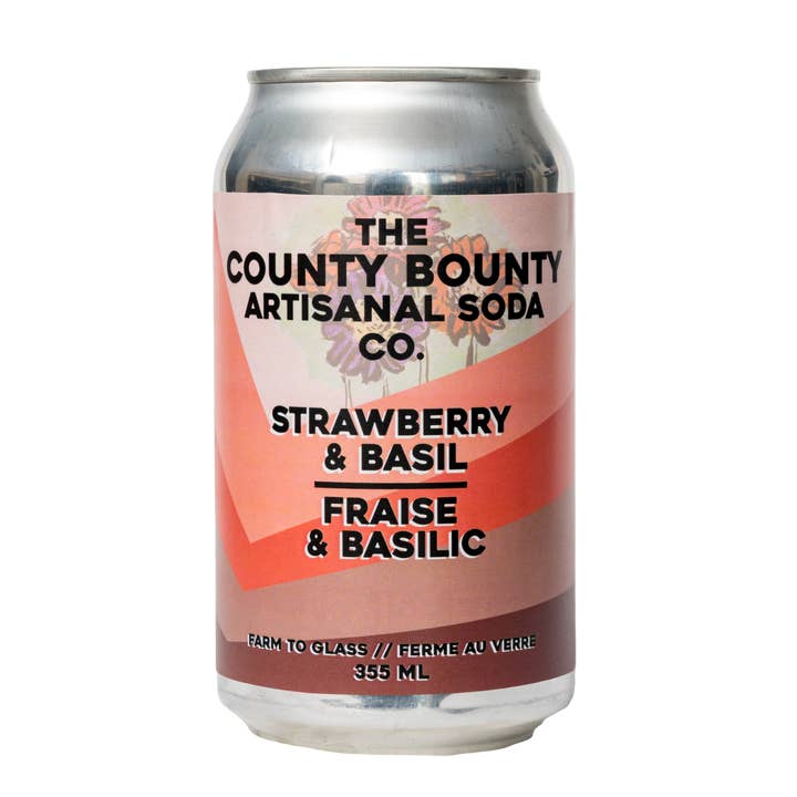 The County Bounty - Wholesale Soda/Carbonated Drink - Strawberry and Basil soda