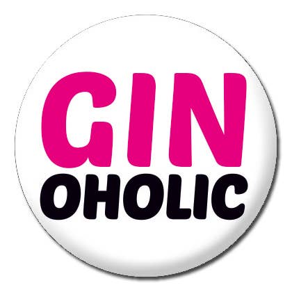 Ginoholic Badge for wholesale by Dean Morris Cards