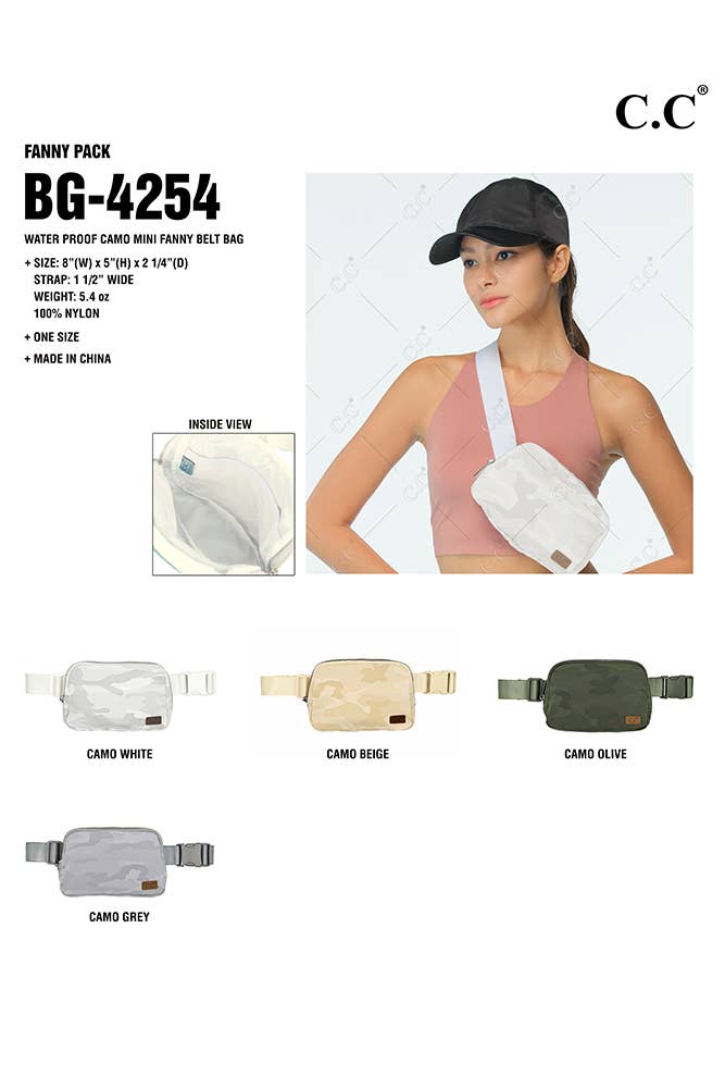 Hana - Vendita all'ingrosso Marsupio - Donna - Borsa da cintura Camo Mini Fanny impermeabile C.C2