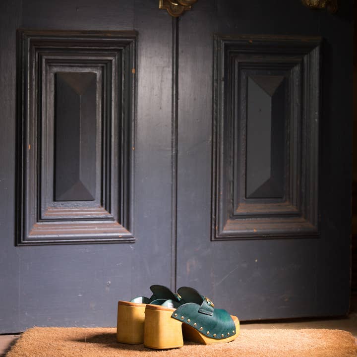 Green Claudia Heel Clogs | Emerald for wholesale on Faire10