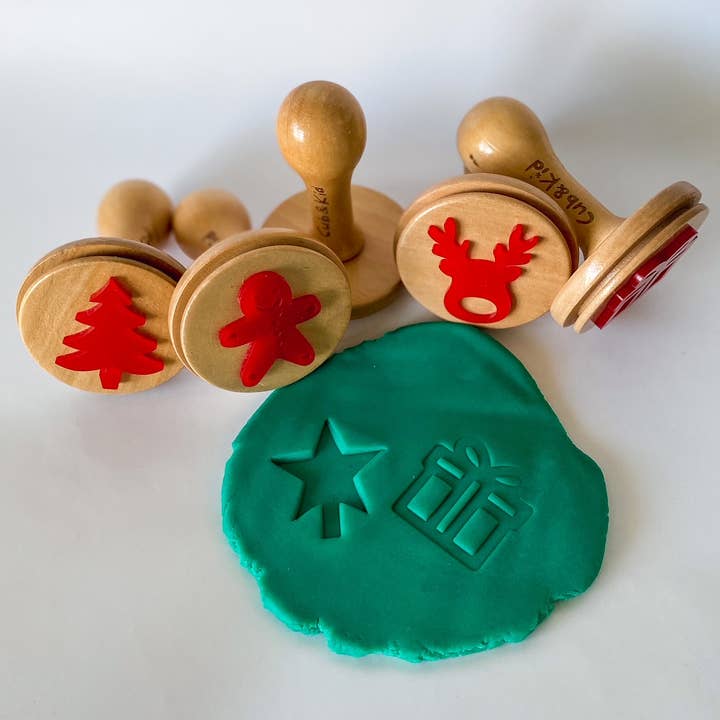 Cub & Kid - Wholesale Rubber/decorative stamp - Varnished Wooden Stamps (Blank)3