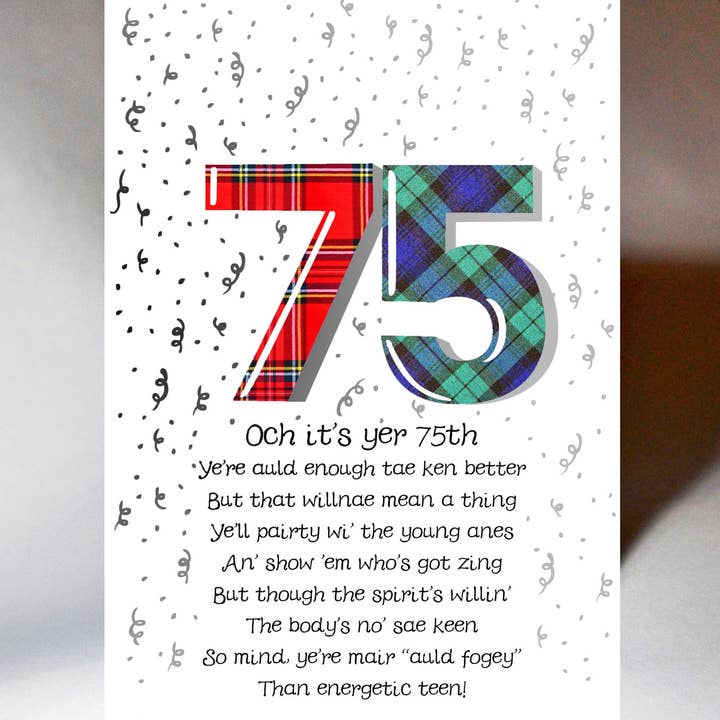 Wee Wishes – wholesale Birthday card – Special 75TH Birthday Card