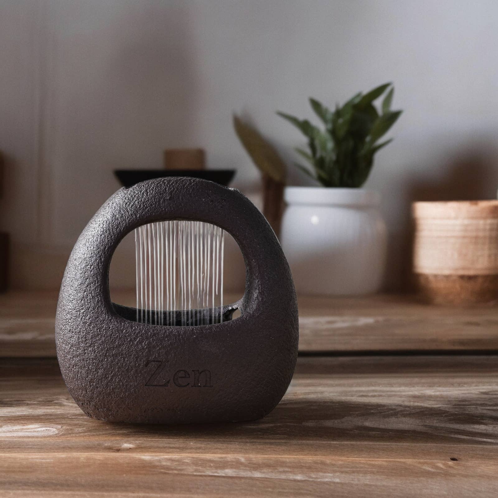 Zen'Arôme – Objeto de mesa decorativo por atacado – Fonte de Água Cesta - Estilo Moderno com Iluminação Colorida6