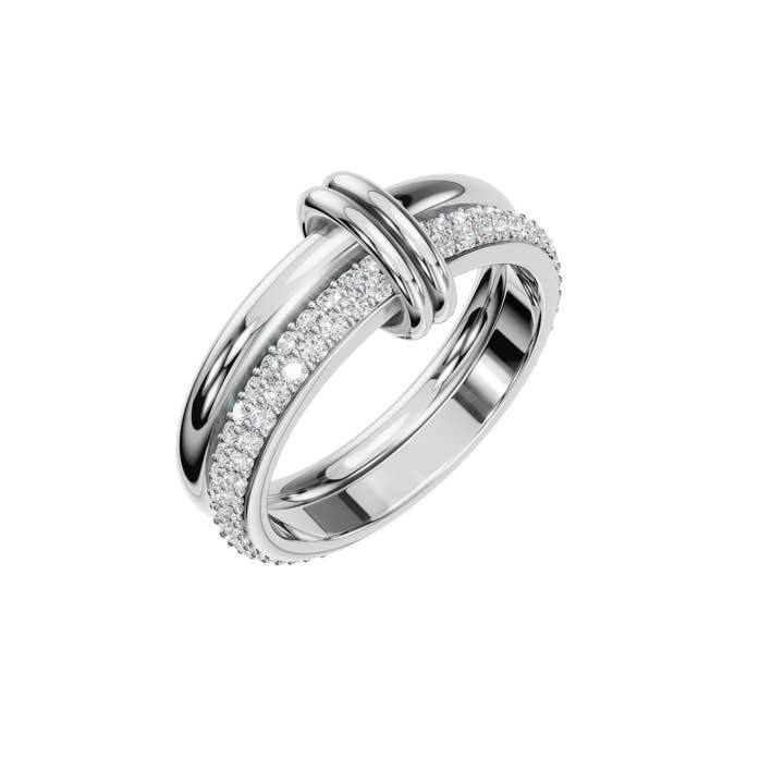 PureYou Jewelry - Wholesale Wedding Band/Ring - 14K Gold Multi Link Connected Ring, Interlocking Ring6