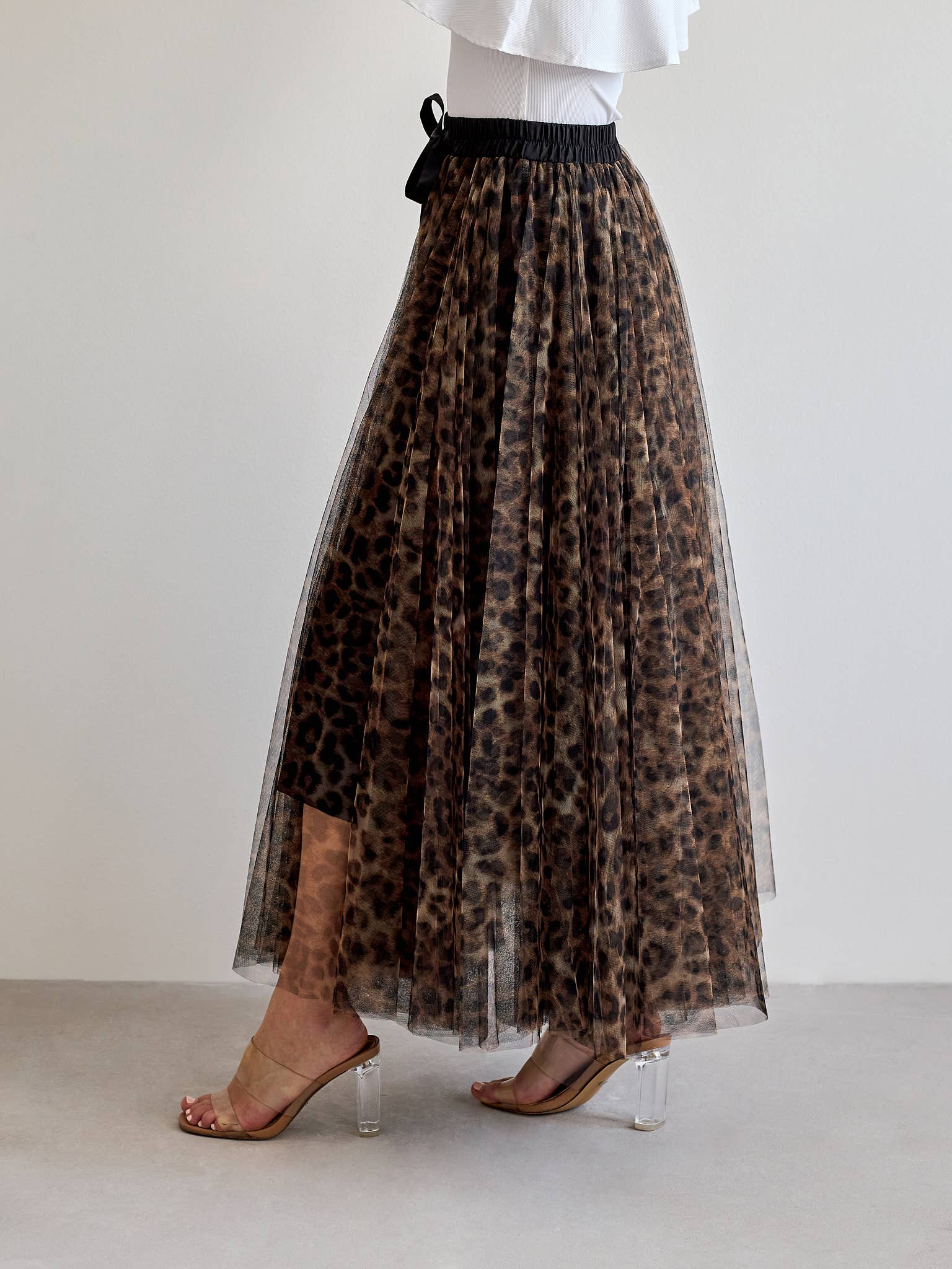 CHOKLATE PARIS - Vente Jupe – femme - Jupe Aria en tulle gros léopard - CK08077-512