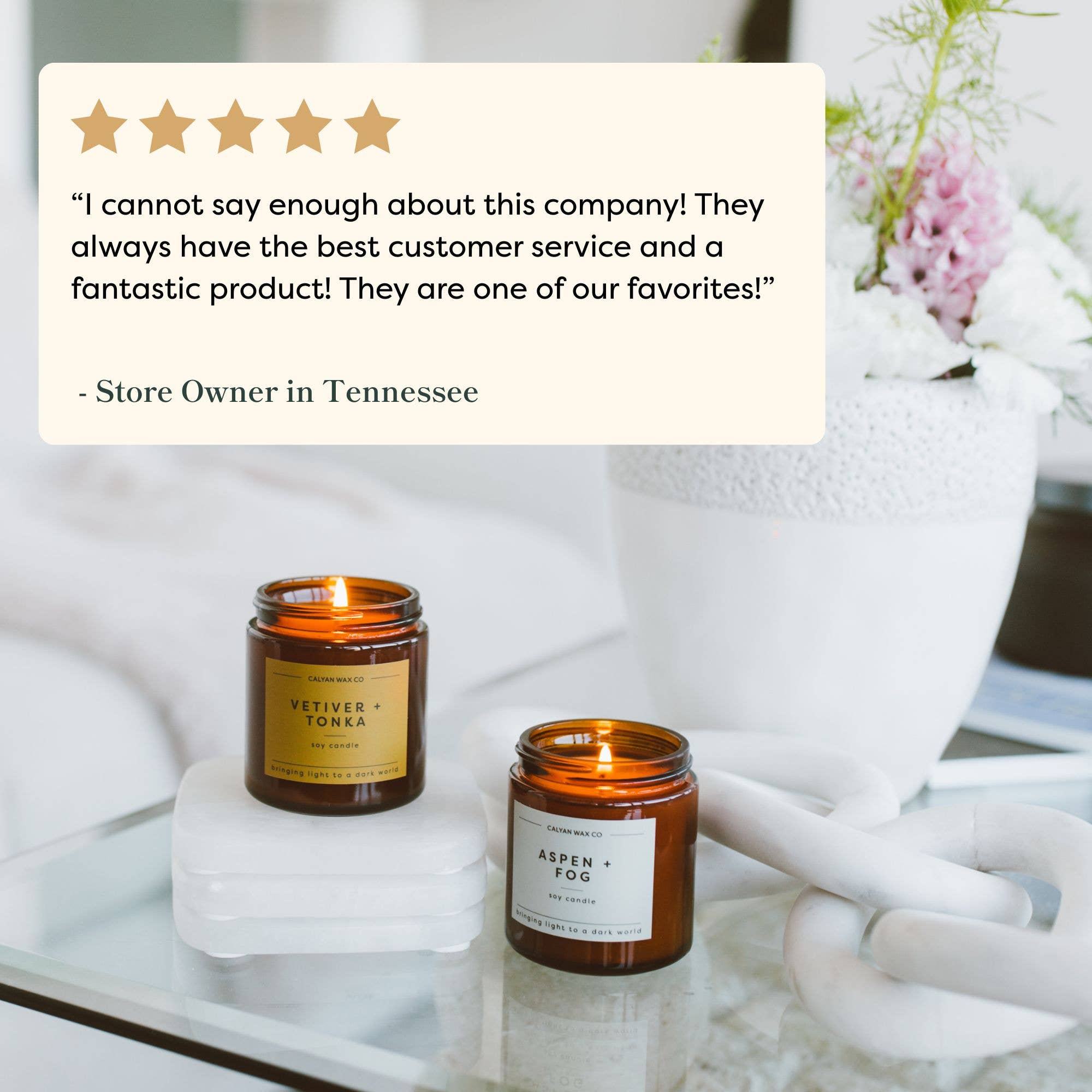 Calyan Wax Co. - Wholesale Jar/Filled Candle - Home + Holiday - Mini Amber Jar Soy Candle4