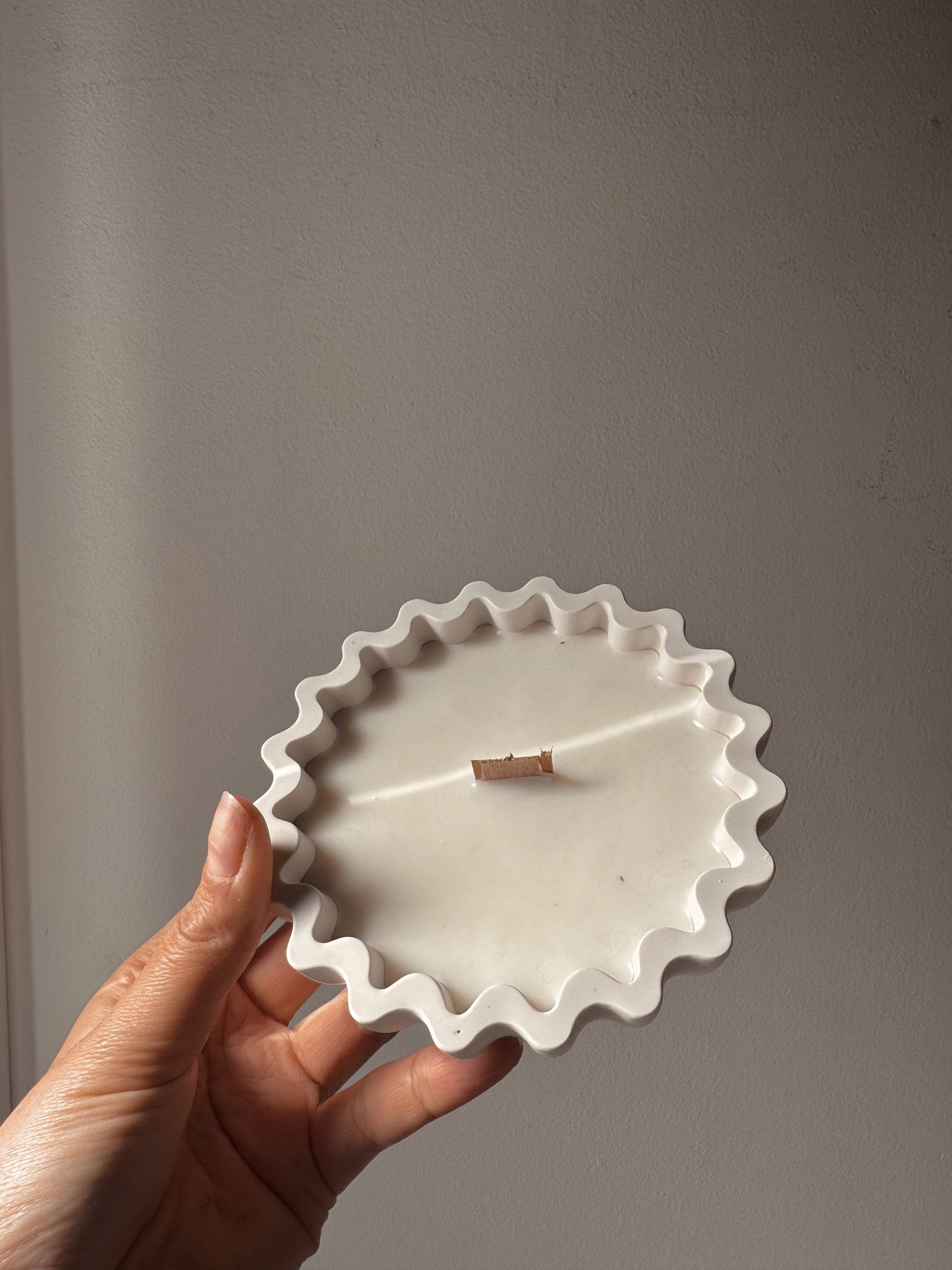 My Milky Candle - Wholesale Jar/Filled Candle - Solenne Candle 2 sizes handmade pot in jesmonite1