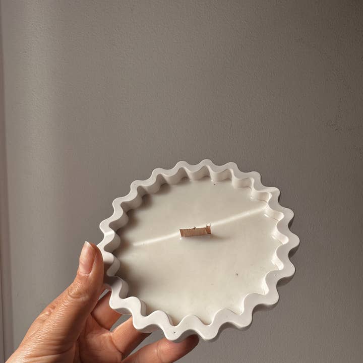 My Milky Candle - Wholesale Jar/Filled Candle - Solenne Candle 2 sizes handmade pot in jesmonite1