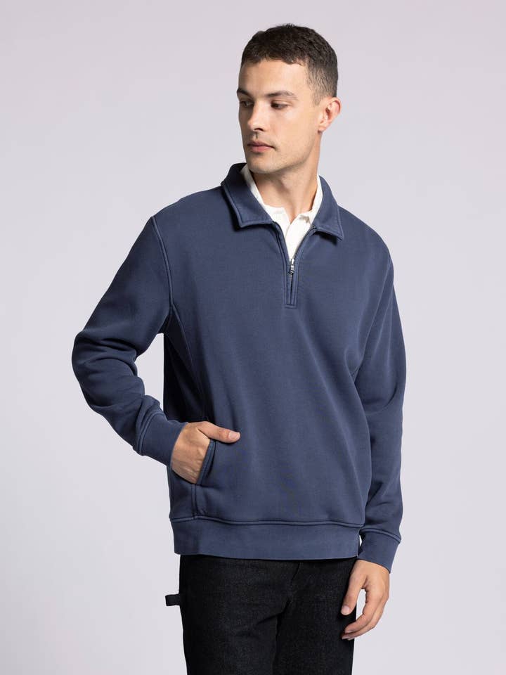 Thread & Supply (Mens) - Wholesale Sweatshirt - Men's - SURPLUS QUARTER ZIP - Half Zip Pullover