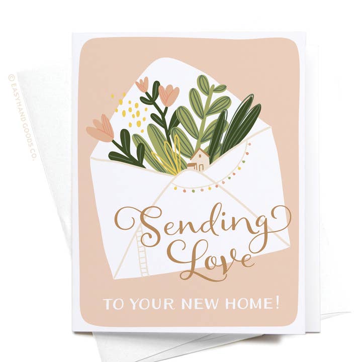 Sending Love to Your New Home Greeting Card for wholesale by Easyhand Goods – formerly Onderkast