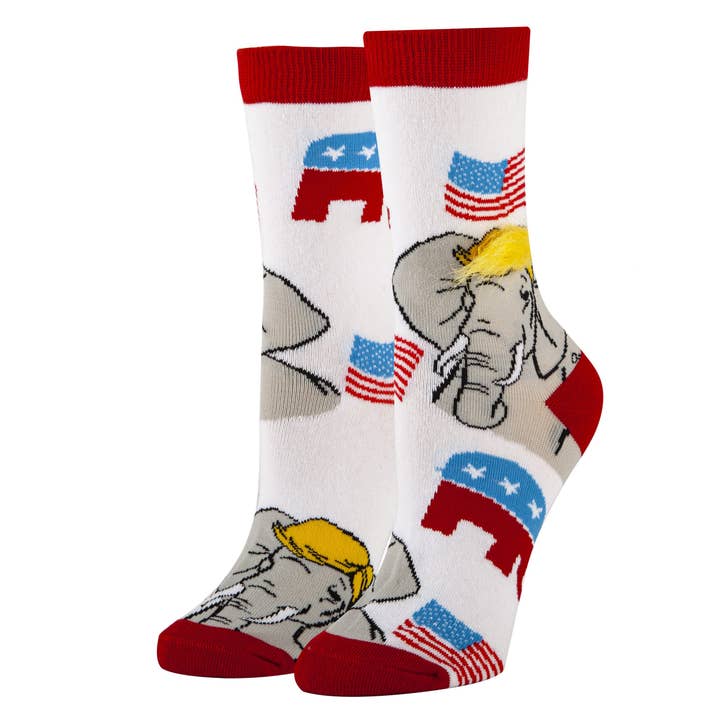 Right Wing | Women's Cotton Crew Funny Socks for wholesale by Oooh Yeah/Sock It Up/Oooh Geez Slippers