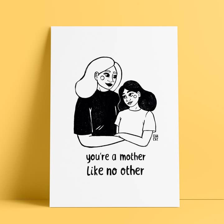 Mother Like No Other Poster | Family, Mother's Day for wholesale by Camille Cauvez illustration et papeterie