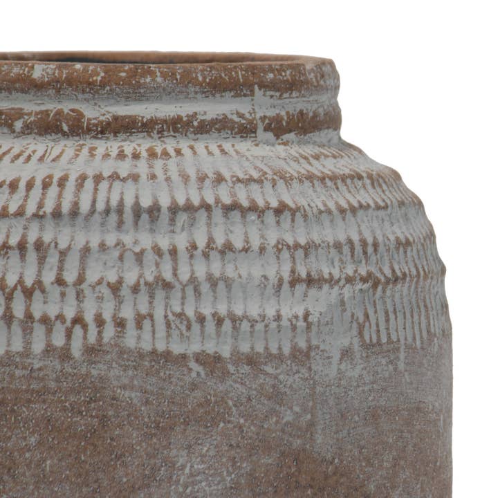 Foreside Home & Garden - Wholesale Plant Pot - Brio Small Antique Brown Glazed Terracotta Planter Pot