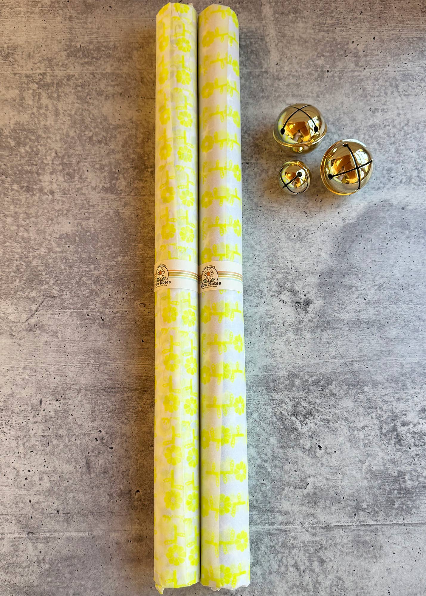 Slow Notes - Vente Feuille de papier cadeau - Papier d'emballage kraft double face – Étoiles et rayures9