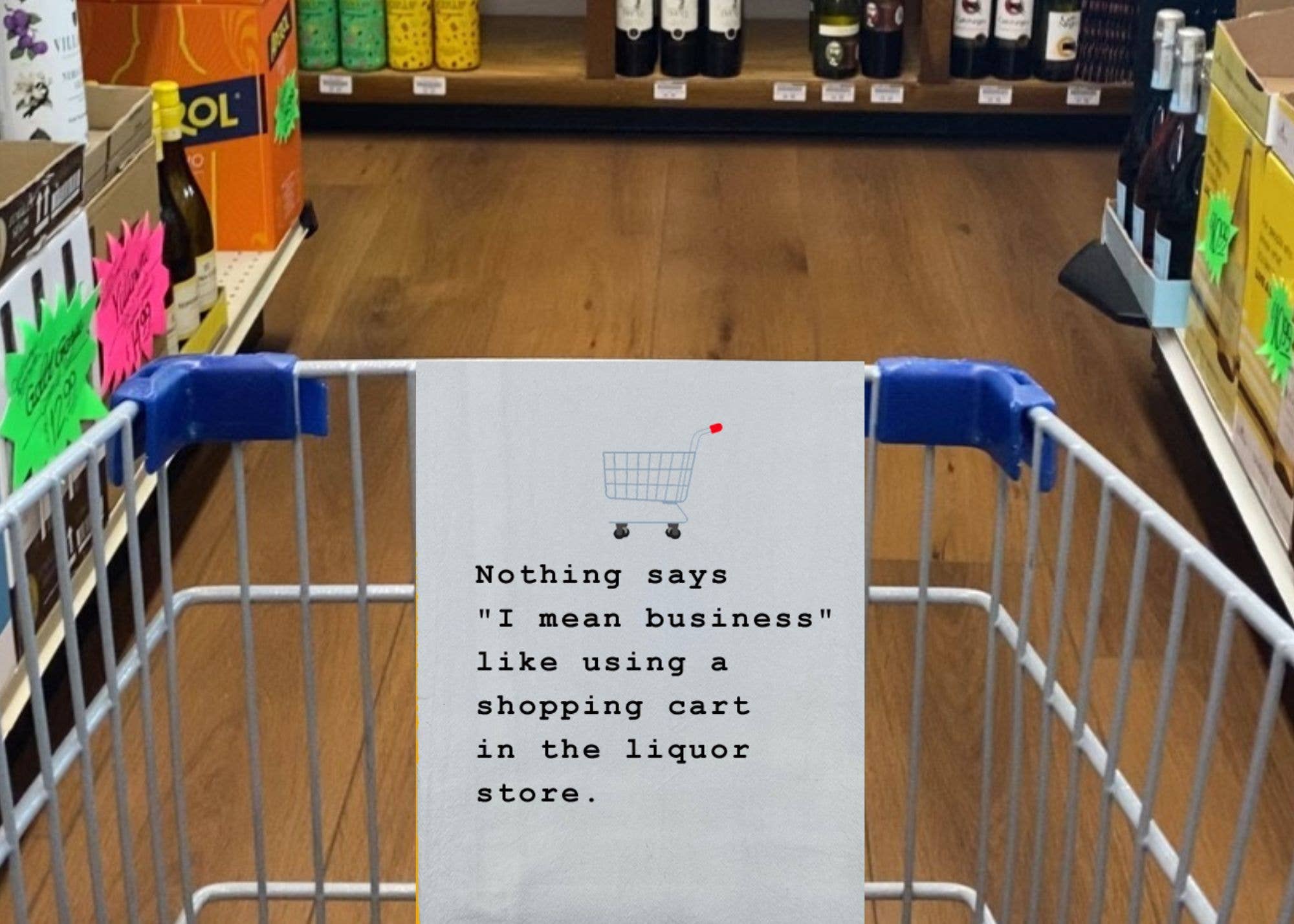 Pineapple Patch Inc - Wholesale Tea Towel - Funny Wine Tea Towels - Wine Gifts - Wine Shopping Cart0