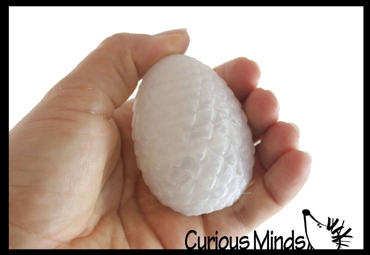 Curious Minds Toys - Wholesale Fidget Toy - Kids - 1 Mini 3D Printed Dragon in Egg Wiggle Articulated Jointed M9