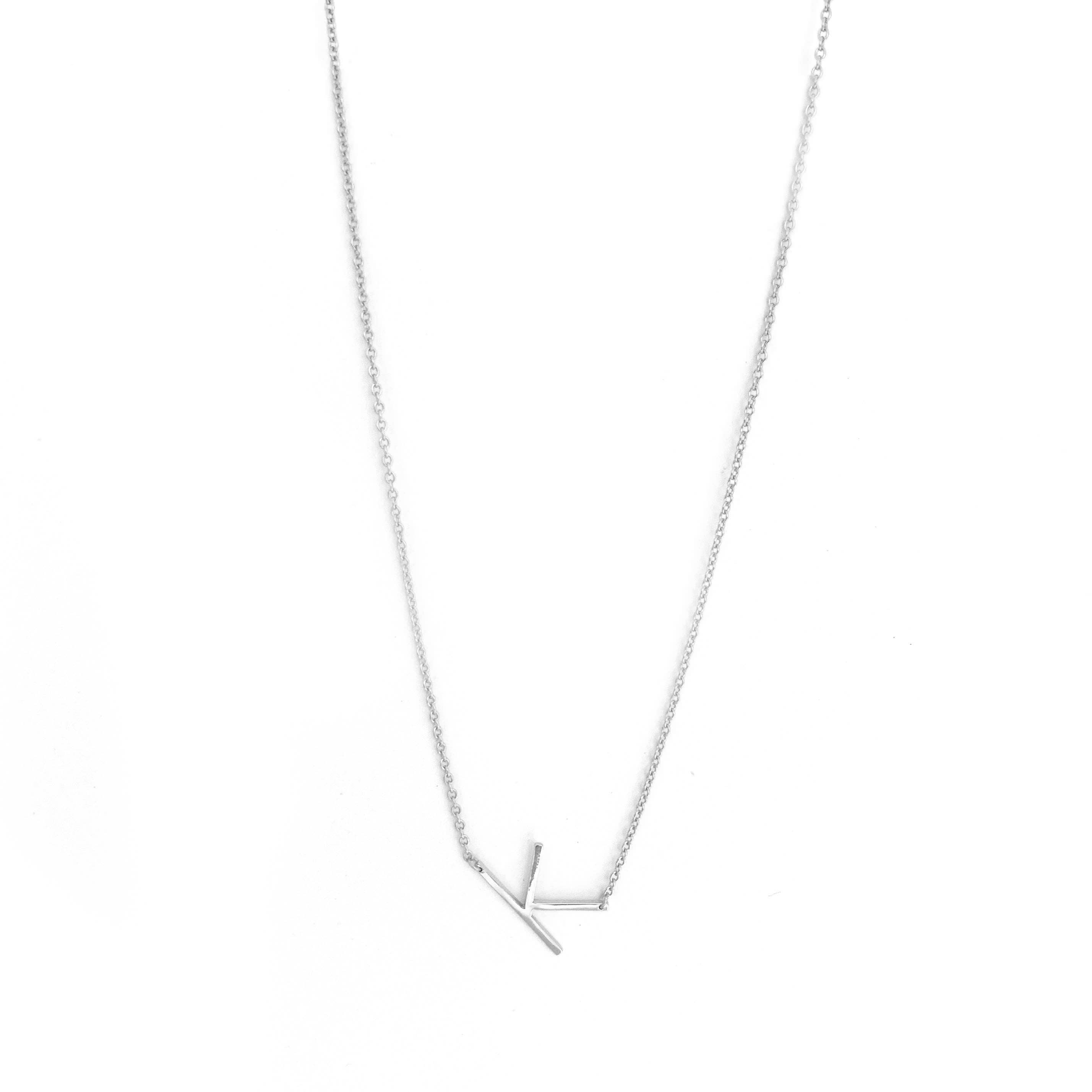 Marlyn Schiff - Wholesale Pendant/Charm Necklace - sterling silver sideways initial necklace13