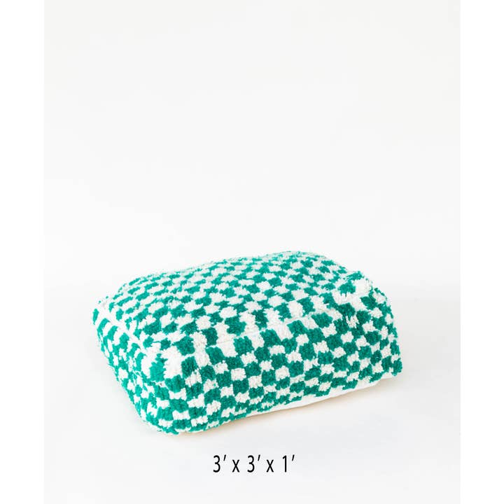 Voyage - Venta al por mayor Puf - Puf otomano marroquí cuadriculado hecho a mano9