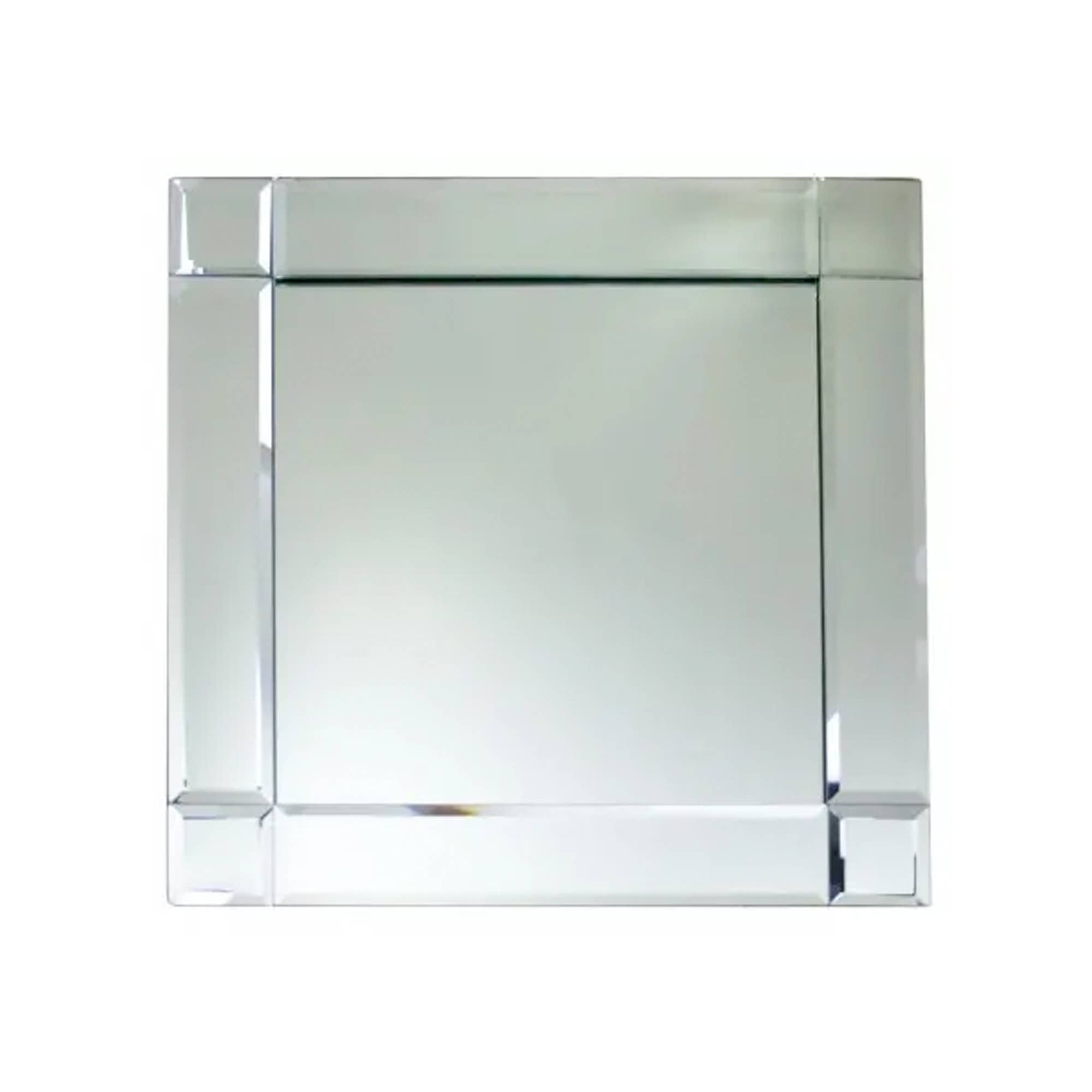 CLEAR MIRROR CHARGER FRAMED SQUARE 13"D for wholesale on Faire0