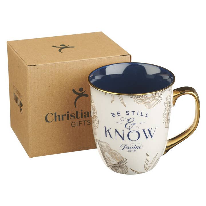 Christian Art Gifts - Wholesale Coffee Mug - Mug Navy Be Still Ps. 46:101