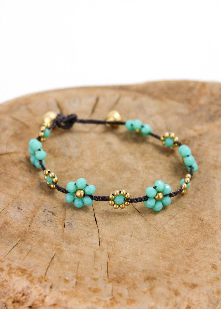 Bali Queen - Wholesale Anklet - Crystal Flower Anklet 5 Pack22