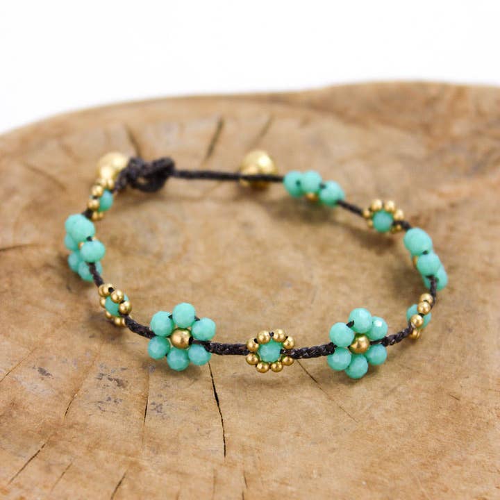 Bali Queen - Wholesale Anklet - Crystal Flower Anklet 5 Pack22