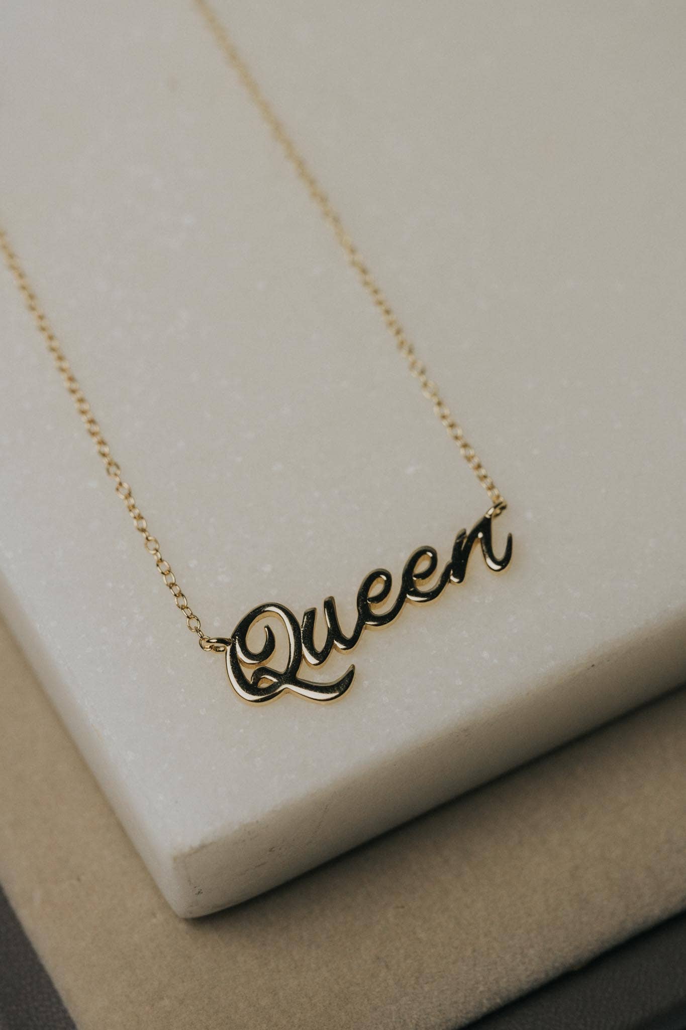 Spitfire Girl - Wholesale Pendant/Charm Necklace - Queen Gold Necklace