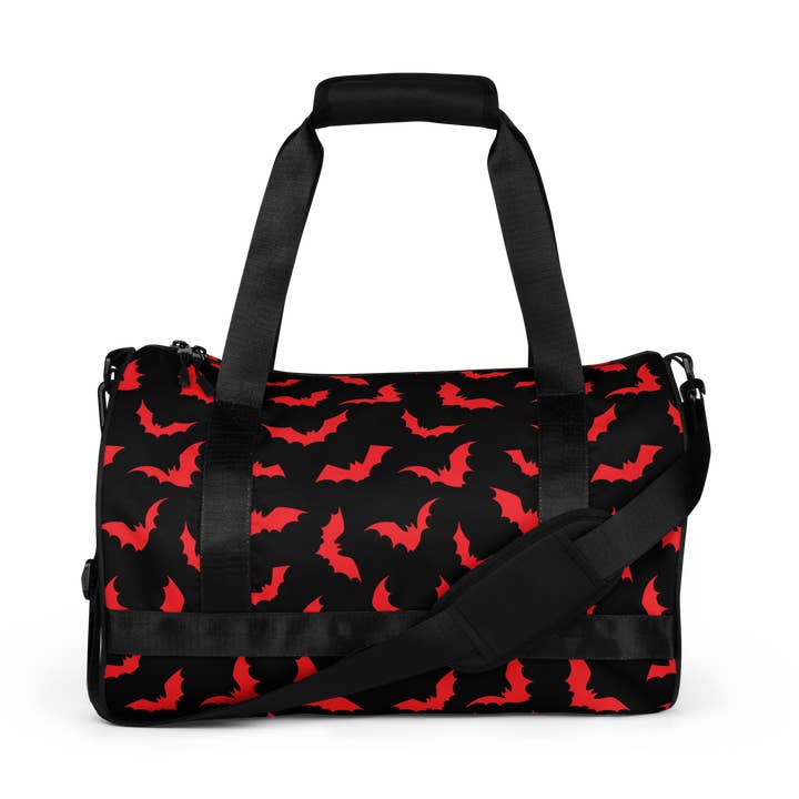Goth Cloth Co. - Wholesale Weekender Bag - Women's - Bloody Bats Gym Bag0