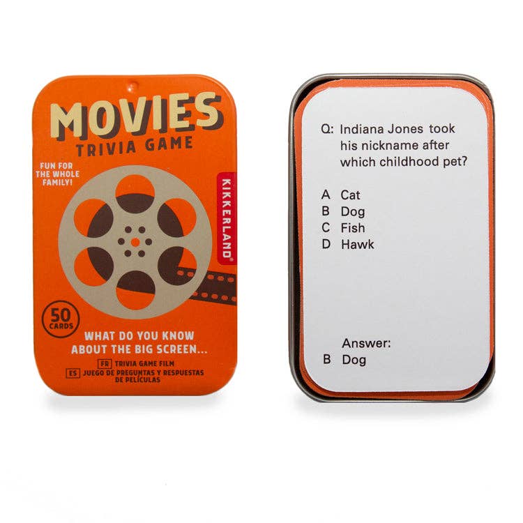 Kikkerland Design Inc - Wholesale Card Game - Movies Trivia Game1