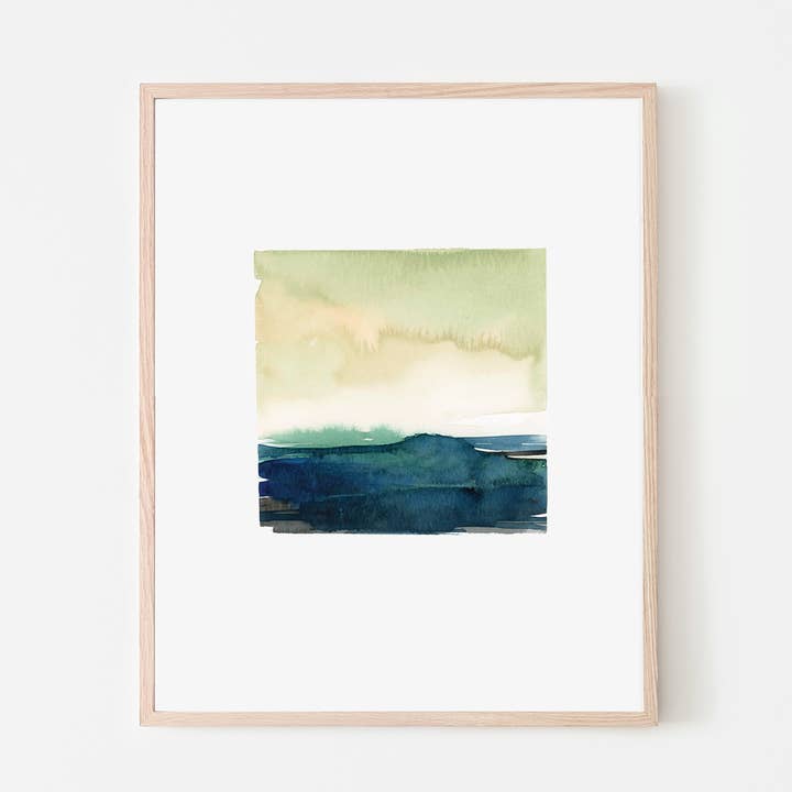 Akvarel landskab „Indigo Waters“ kunsttryk for engroshandel hos LaCott Fine Art