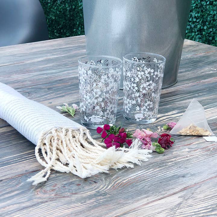 Scents and Feel - Venta al por mayor Taza de café/té - Set de 6 vasos de té marroquíes Clear Eden Flower