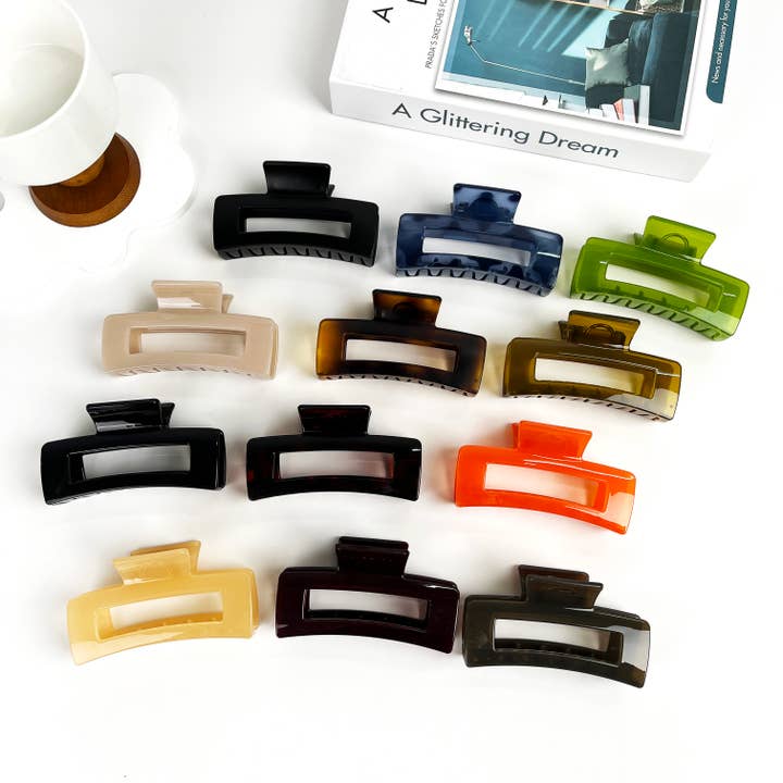 4'' Rectangular Hair Clip for wholesale by SoapElenGlen