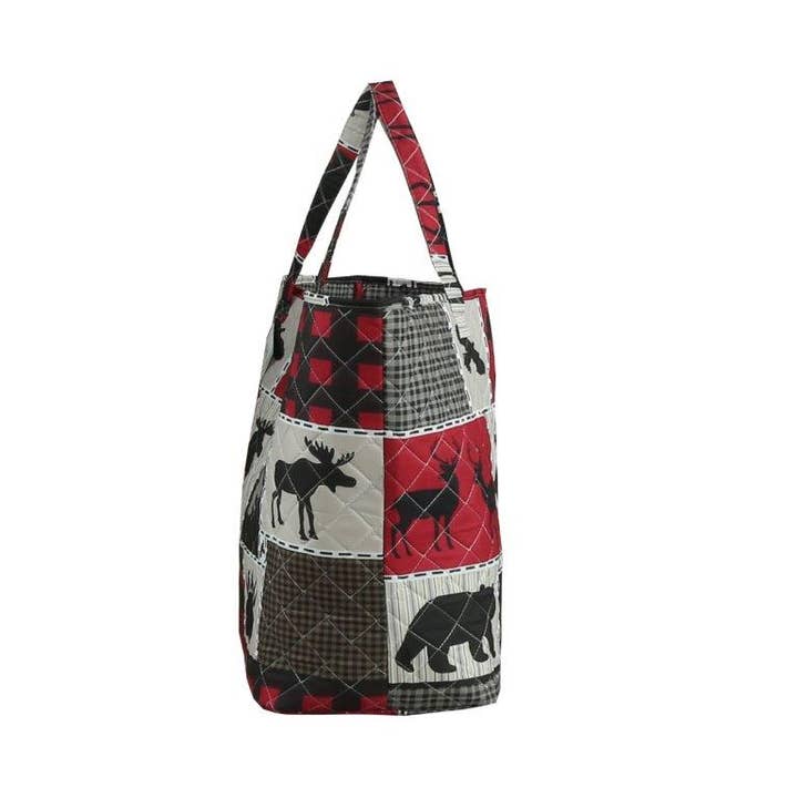 Duke Imports - Wholesale Tote Bag - Women's - "Lodge Life" Designer Quilted Tote Bag3