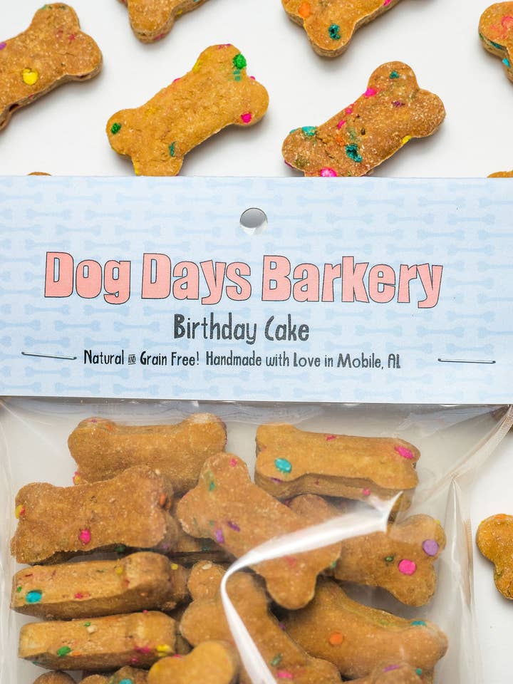 Birthday Cake Bulk Dog Treats for wholesale by Dog Days Barkery