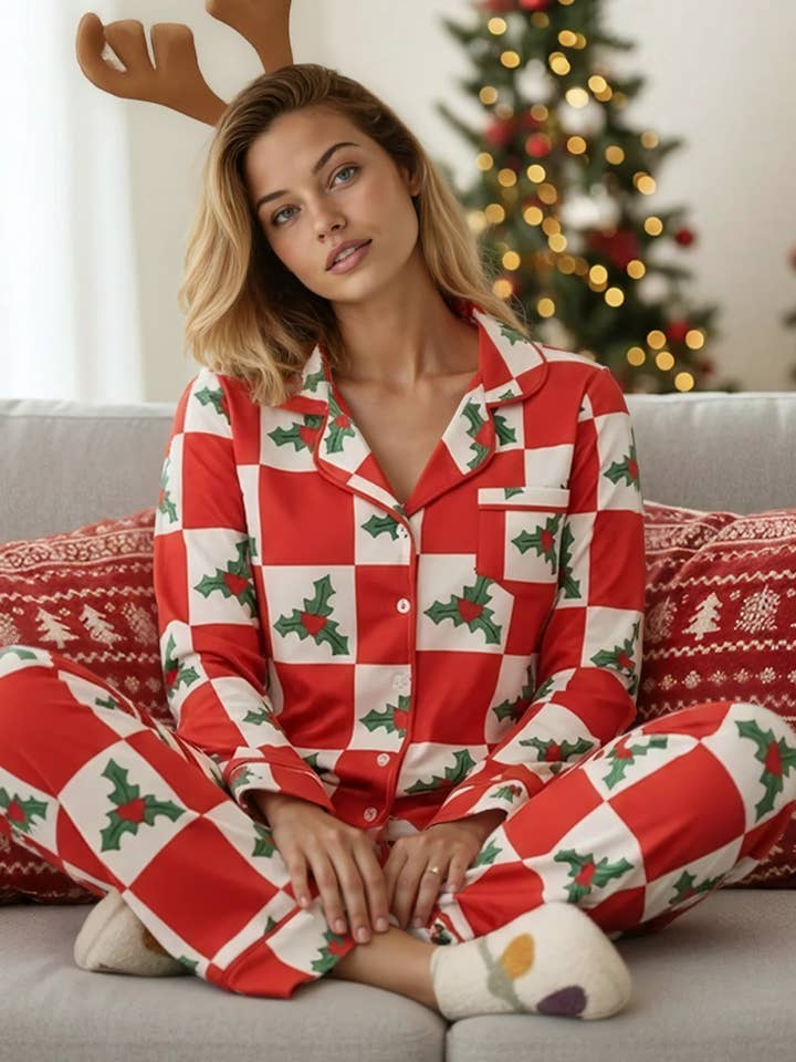 Miss Sparkling - Wholesale Sleepwear set – Women's - Holiday pajama set2