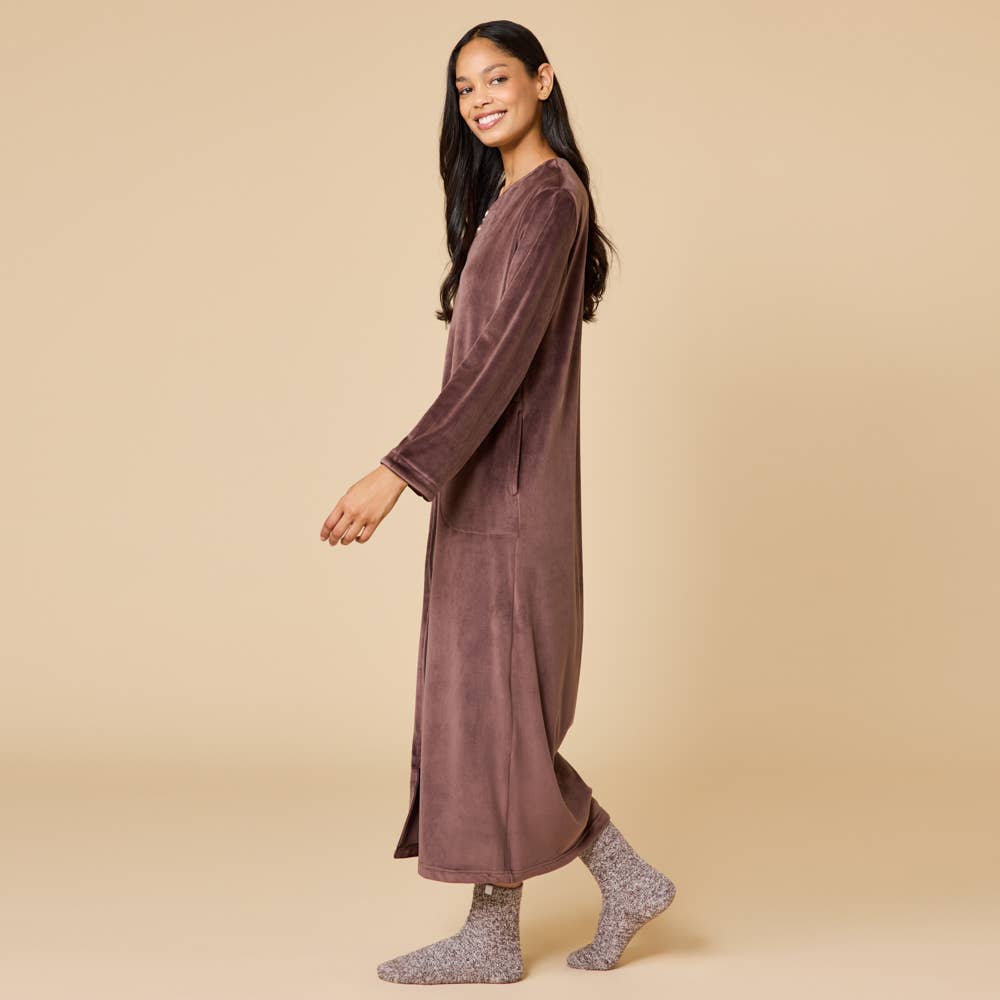 Softies - Vendita all'ingrosso Vestaglia - Donna - Vestaglia da donna Serenity con zip e scollo a cuore19