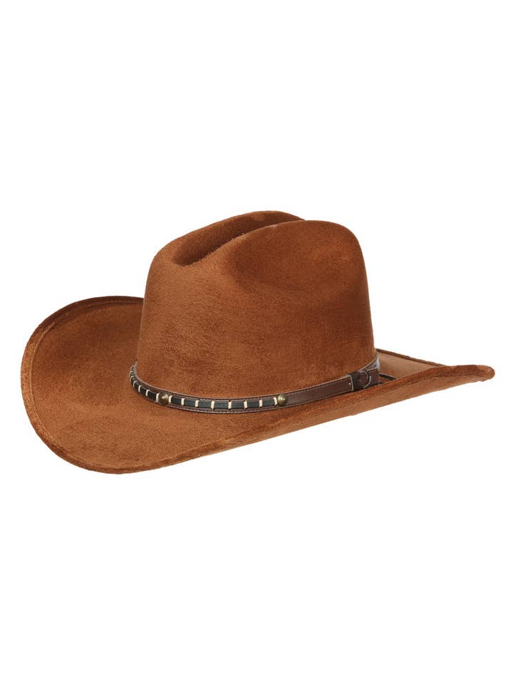 Cappello occidentale per bambini El General in pelle scamosciata Tabacco 44244 per la vendita all'ingrosso da parte di El General Western Wear