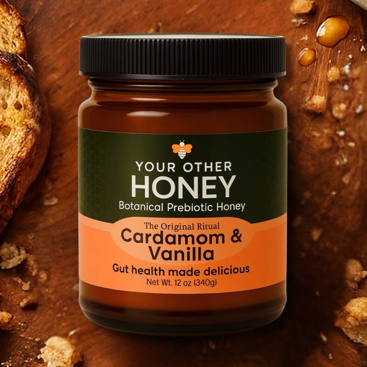 Prebiotic Honey – Cardamom & Vanilla (6oz & 12oz) for wholesale by Your Other Honey