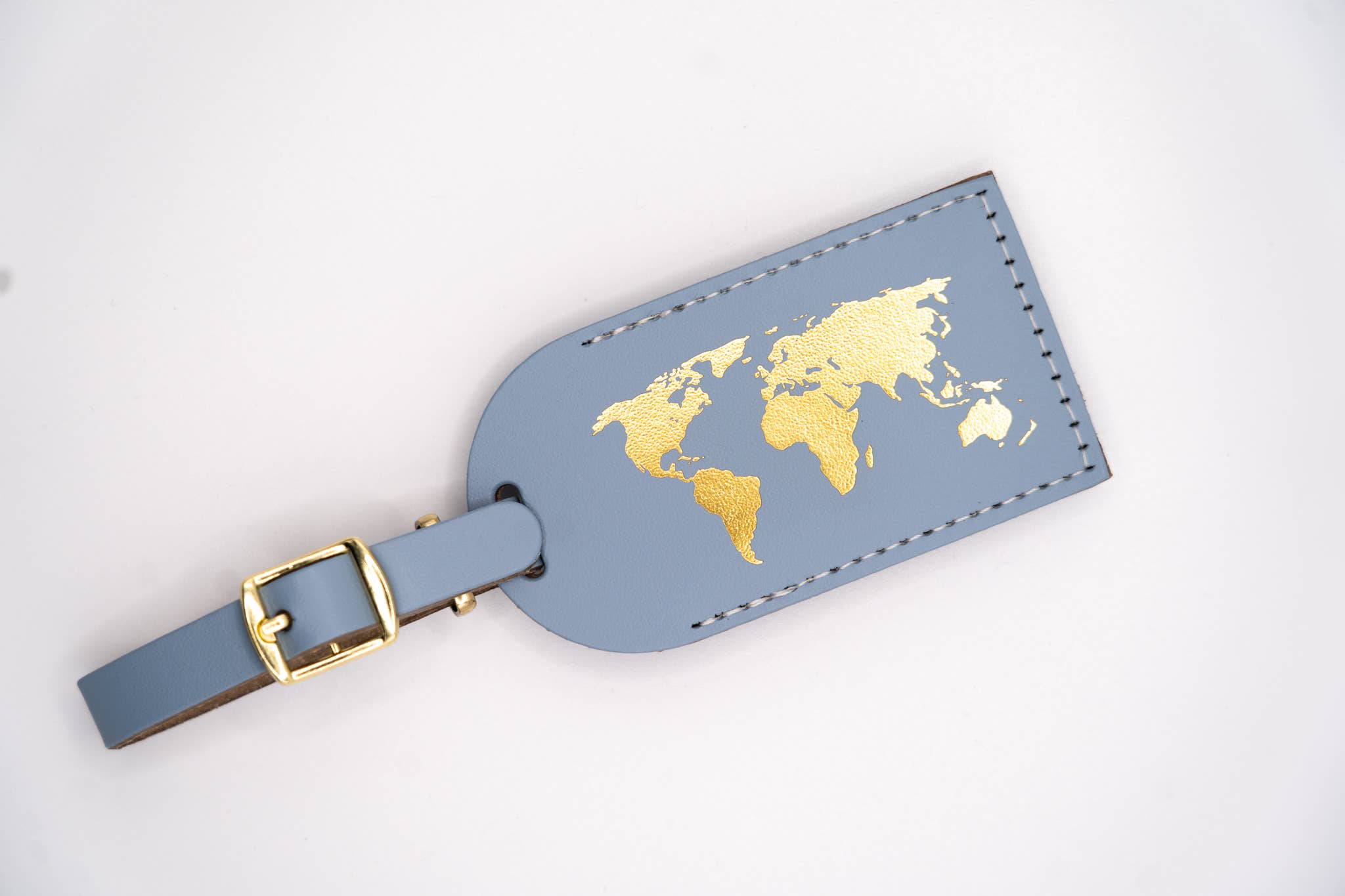 Letter + Leather - Vendita all'ingrosso Targhetta per bagaglio - Etichetta per bagaglio con mappa del mondo, bomboniera per matrimoni o souvenir di viaggio3