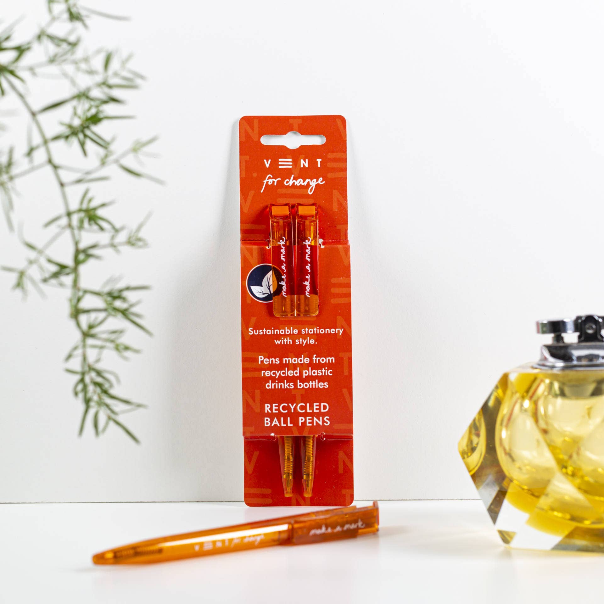 VENT for Change - Wholesale Pen - Pens Recycled Drinks Bottle Make a Mark - Orange1